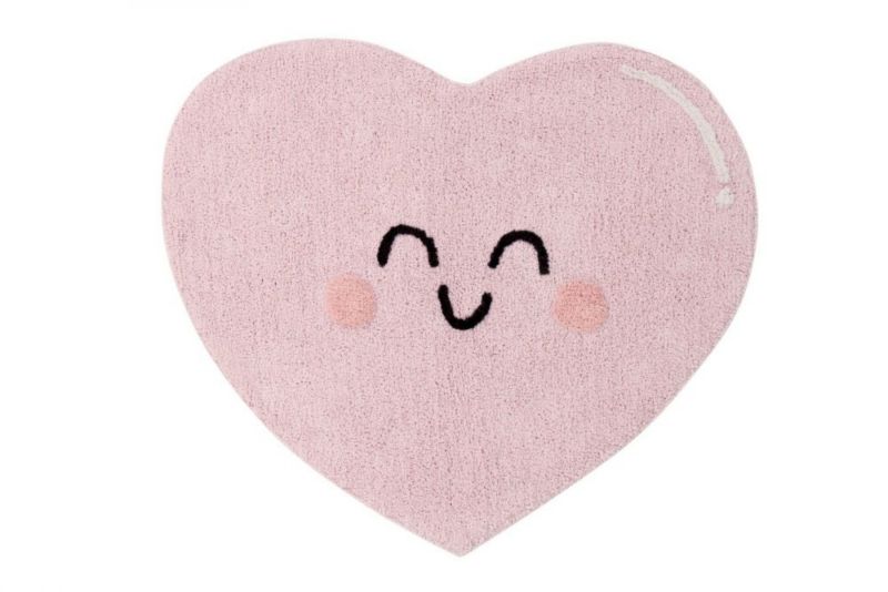 Dywan Lorena Canals dziecięcy HAPPY HEART 90x105 różowy 1 szt