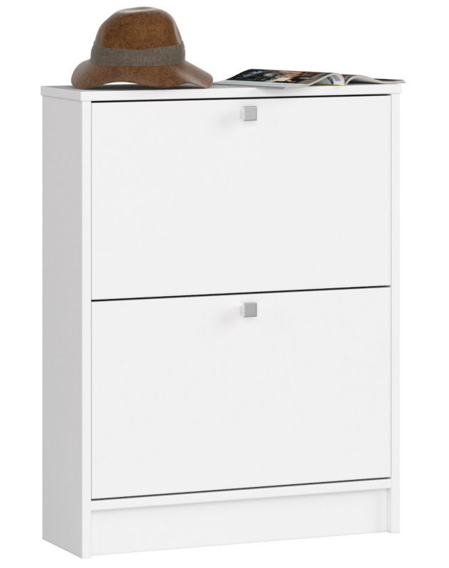 Szafka na buty Akord Biała 60 cm 2 drzwi kolor Biały mat 2 półki 60x20x80 cm 1 szt.