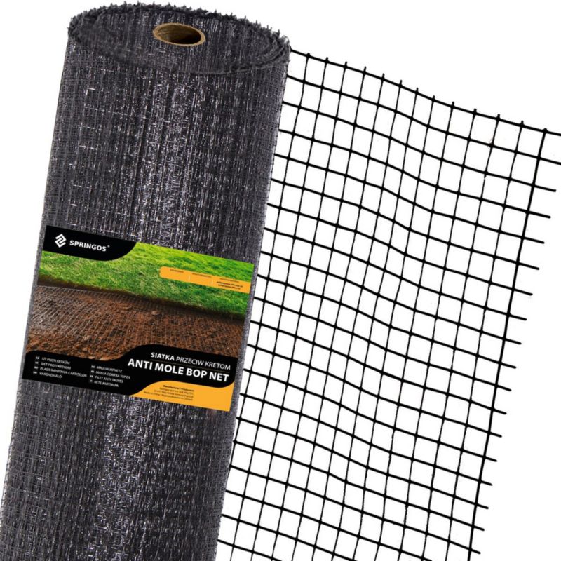 Siatka na krety Springos 2x50 m przeciw kretom, nornicom 30g/m2 1 szt.