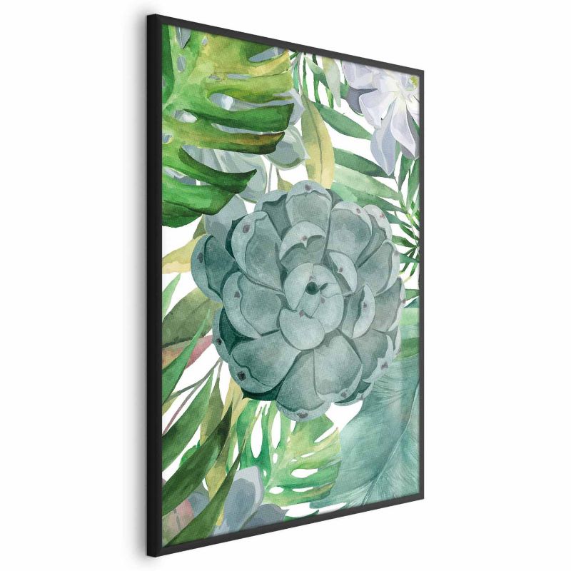 Plakat Artgeist Tropikalna flora 21x30 cm z ramą czarną 1 szt