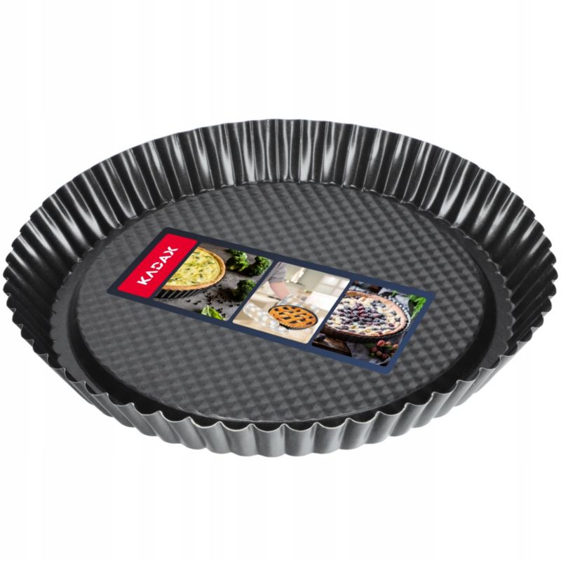 Forma Do Pieczenia KADAX Blacha Okrągła Tarty Ciast 28cm Czarny 1 szt.