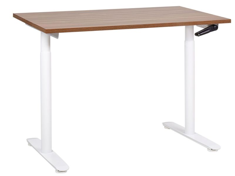 Biurko regulowane Manualny Ciemne drewno Destinas 120 x 72 cm 1 szt.