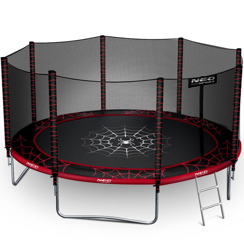 Trampolina ogrodowa Neo-Sport PAJĄK 435cm 14ft + drabinka + siatka zewnetrzna 1szt.