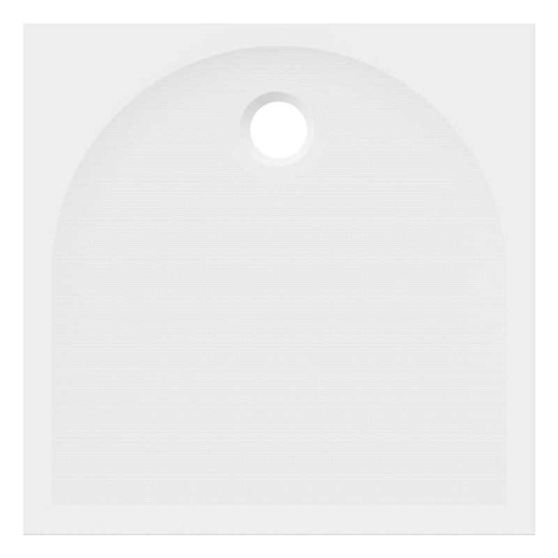 Brodzik konglomeratowy GoodHome Cavally kwadratowy 90 x 90 x 3 cm biały