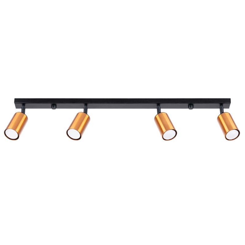 Plafon Sollux Lighting WINX 4L czarny/miedź 1 szt.
