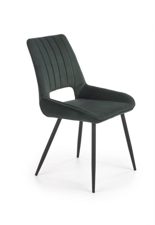Krzesło Halmar tapicerowane K404 VELVET ciemno zielone 1 szt