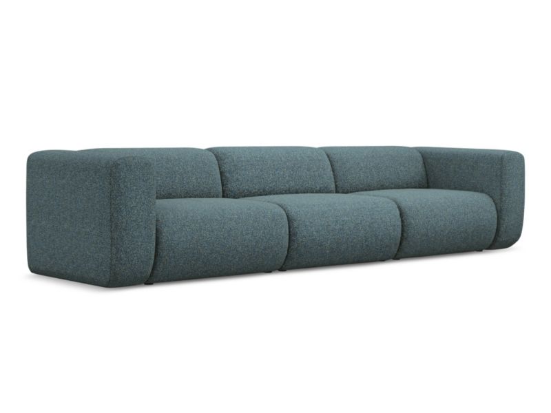 4-osobowa kanapa modułowa Makamii Ekahi z tkaniny strukturalnej 319x89 cm jeans 1 szt.