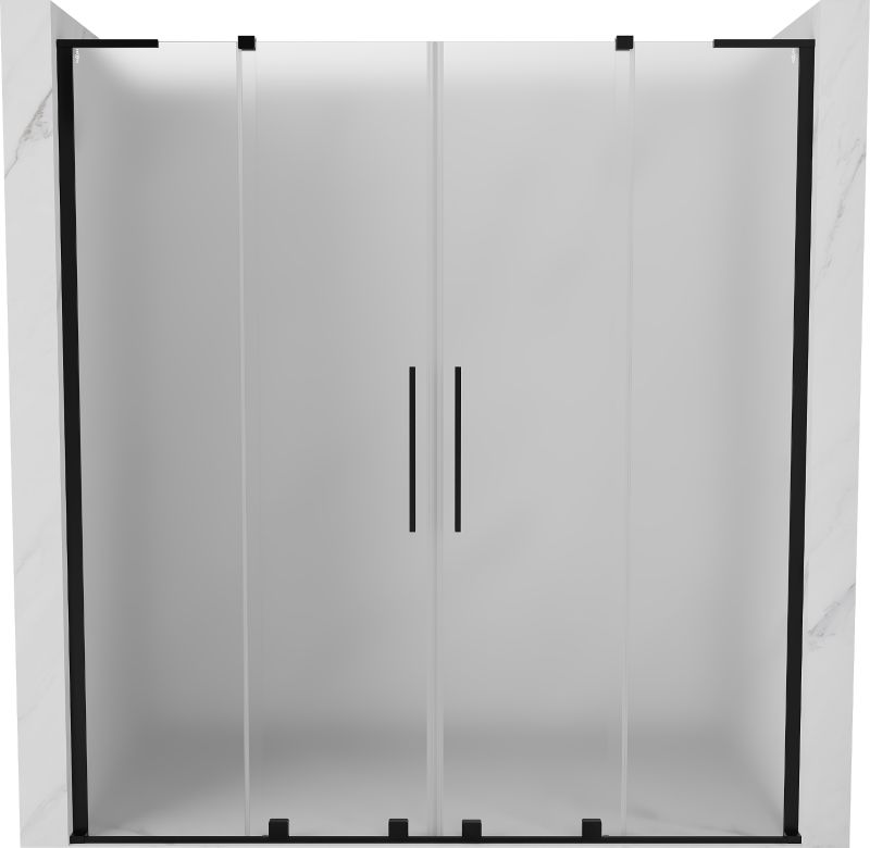 Drzwi prysznicowe przesuwne Mexen Velar czarne 180x200 cm 1 szt.