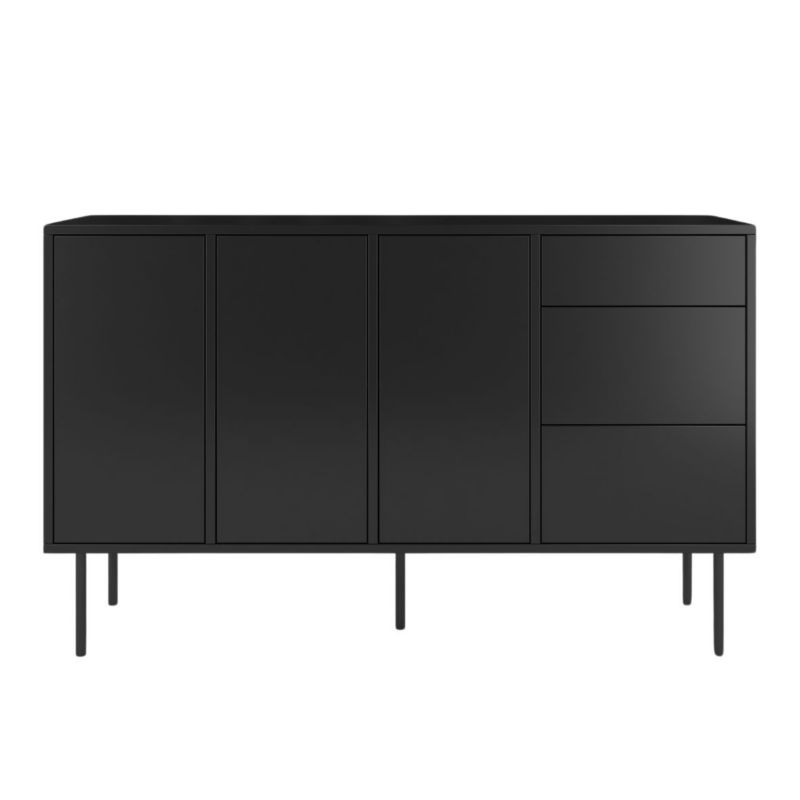 Czarna nowoczesna komoda Dancan MIRKA szer. 130 cm 1 szt.
