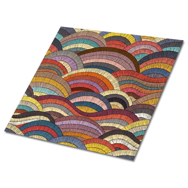 Kafelki samoprzylepne Tulup Patchworkowe fale 30x30 cm 9 szt.