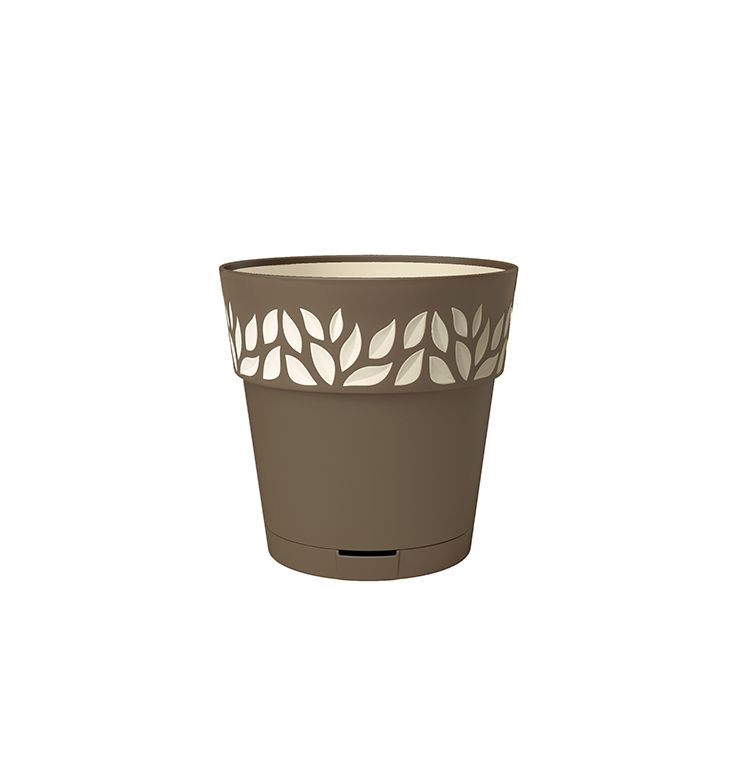 Doniczka z podstawką Cloe 20 cm gołębi szary