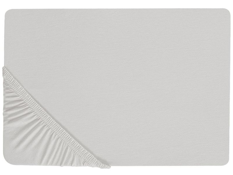 Prześcieradło z gumką Janbu Bawełna 180x200 cm Jasnoszary 1 szt.