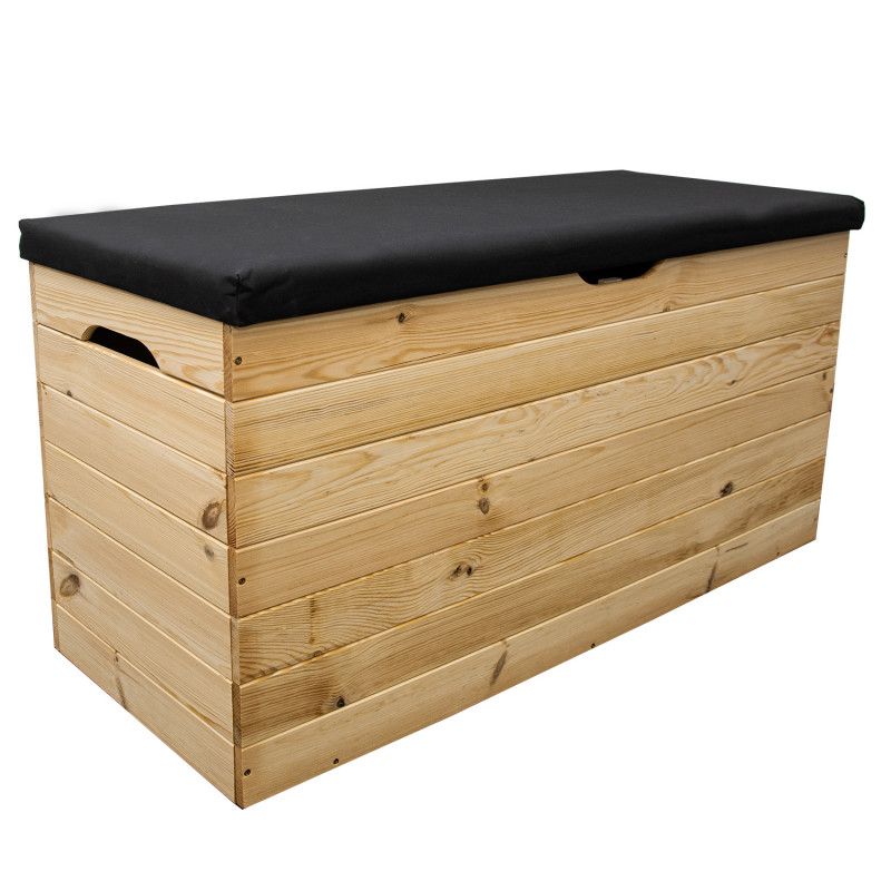 Drewniana skrzynka 4iQ Group 100x40x50cm tapicerowana skrzynia 200L 1szt.