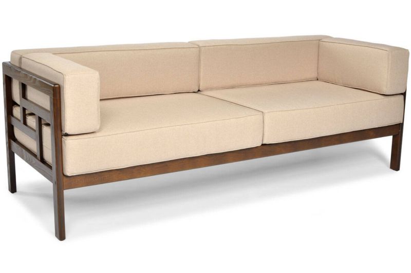 Sofa ogrodowa Bettso Eden trzyosobowa na drewnianym stelażu beżowy 1szt.