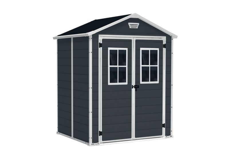 Domek ogrodowy Keter Manor Beretuil 6x5 185x152x226cm 2.81m² Ciemnoszary 1szt.