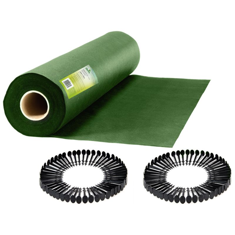 Agrowłóknina ogrodowa Plonos agrotkanina na chwasty 90 g/m² 1,6x50m + 100 szpilek 1 szt.