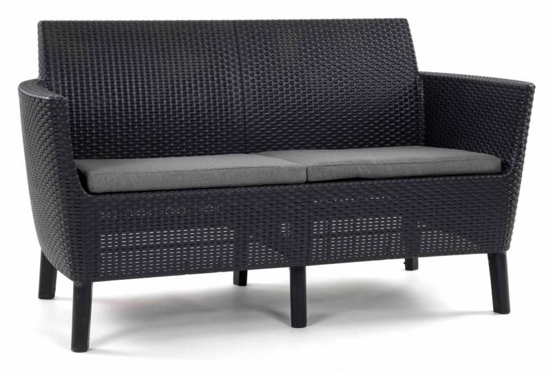 Sofa Ogrodowa Keter Salemo 133x67x76cm dla 2 osób Grafitowa 1 szt.