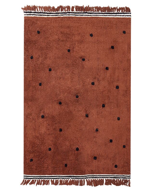 Dywan bawełniany 140 x 200 cm brązowy Laza 1 szt.