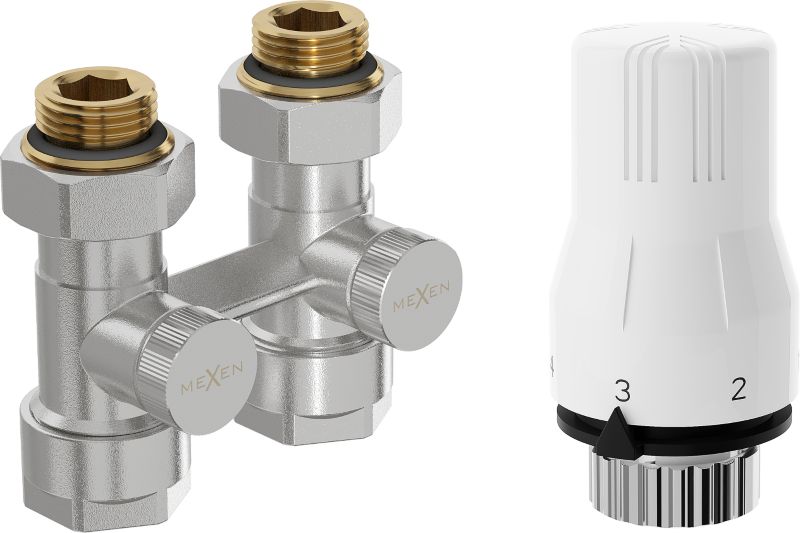 Zestaw termostatyczny prosty Mexen G02 nikiel W912-016-928-01 1 szt.