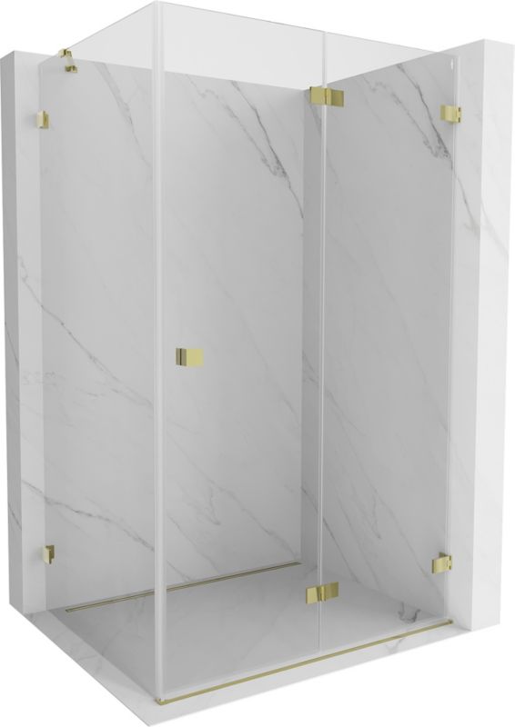 Kabina prysznicowa składana Mexen Lunar-F złota 90x80 cm 836-090-080-50-00-P 1 szt.