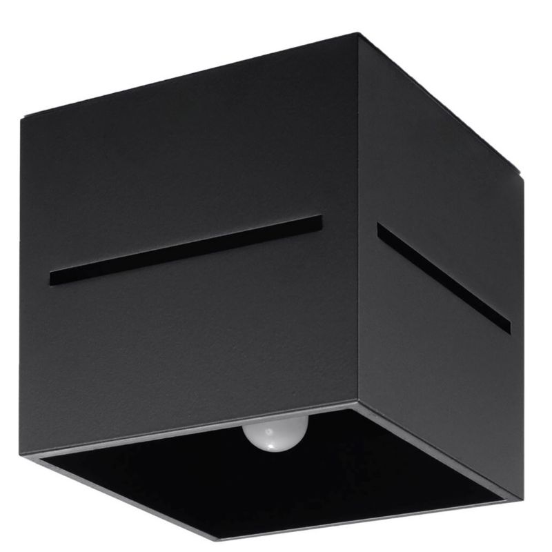 Plafon Sollux Lighting LOBO czarny 1 szt.