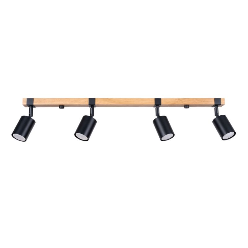 Plafon Sollux Lighting FAGER 4L czarny 1 szt.