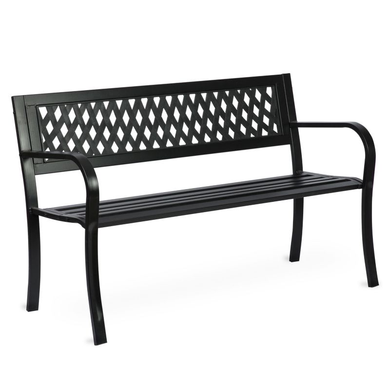 Ławka parkowa ogrodowa Sofotel 125cm metalowa z oparciem 1sz.