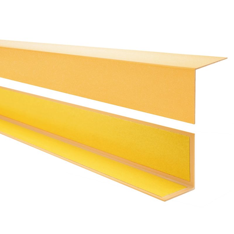 Kątownik twardy PCV 50x20mm, QUEST samoprzylepny, ozdobny profil L kątowy, narożnik dekoracyjny z klejem, KTK, złoty, 2m