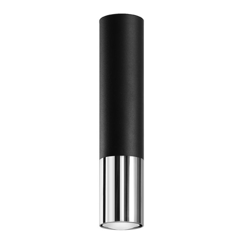 Plafon Sollux Lighting LOOPEZ czarny/chrom 1 szt.
