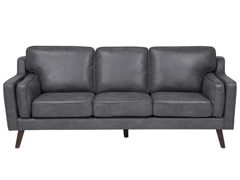 Sofa 3-osobowa ekoskóra szara Lokka 1 szt.