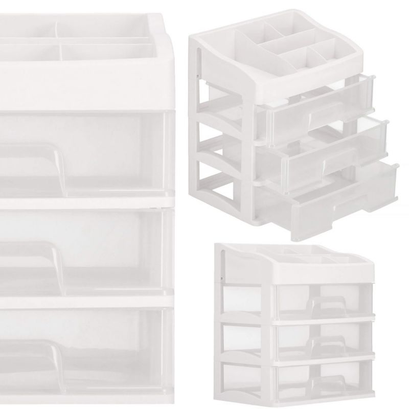 Organizer na kosmetyki Springos 26,5x23,3x17cm pojemnik na biżuterię z przegródkami 1 szt.