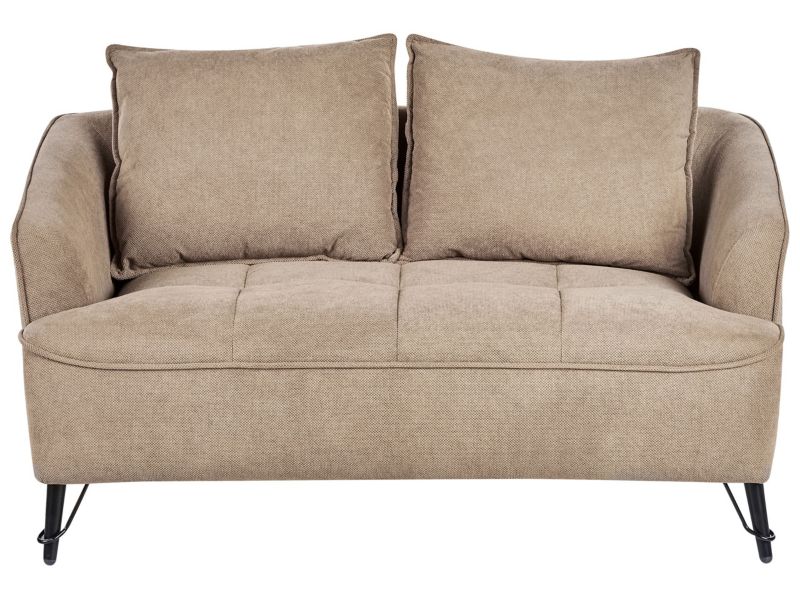 Sofa 2-osobowa brązowa Hobro 1 szt.