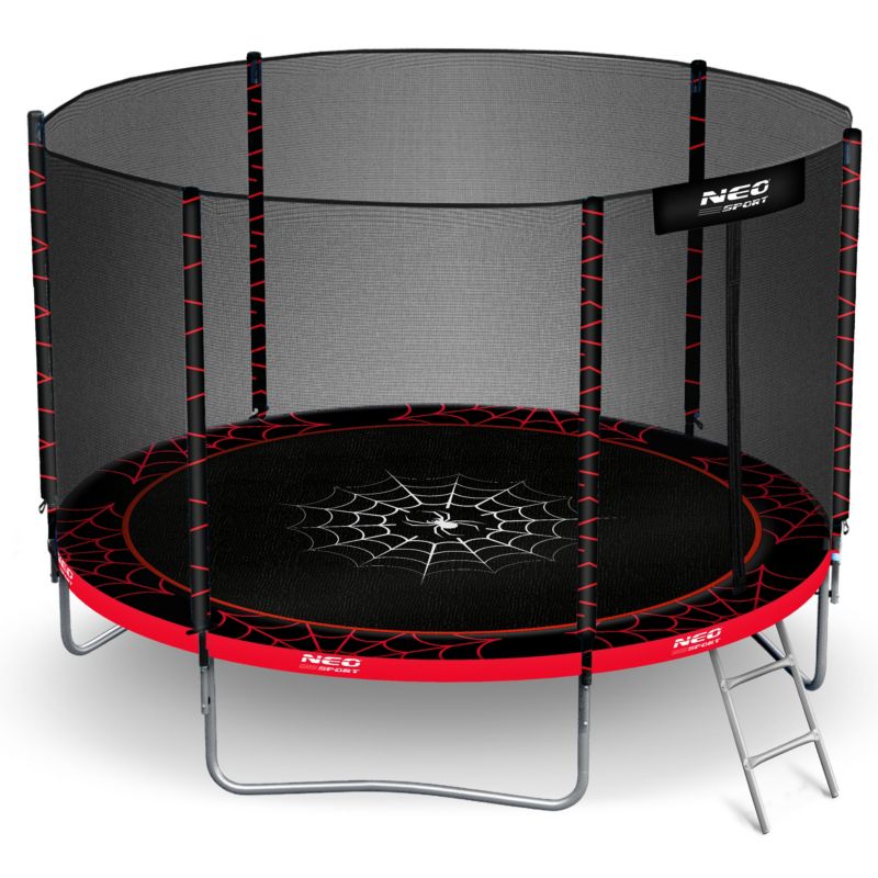Trampolina ogrodowa Neo-Sport PAJĄK 312cm 10ft + drabinka + siatka zewnętrzna 1szt.