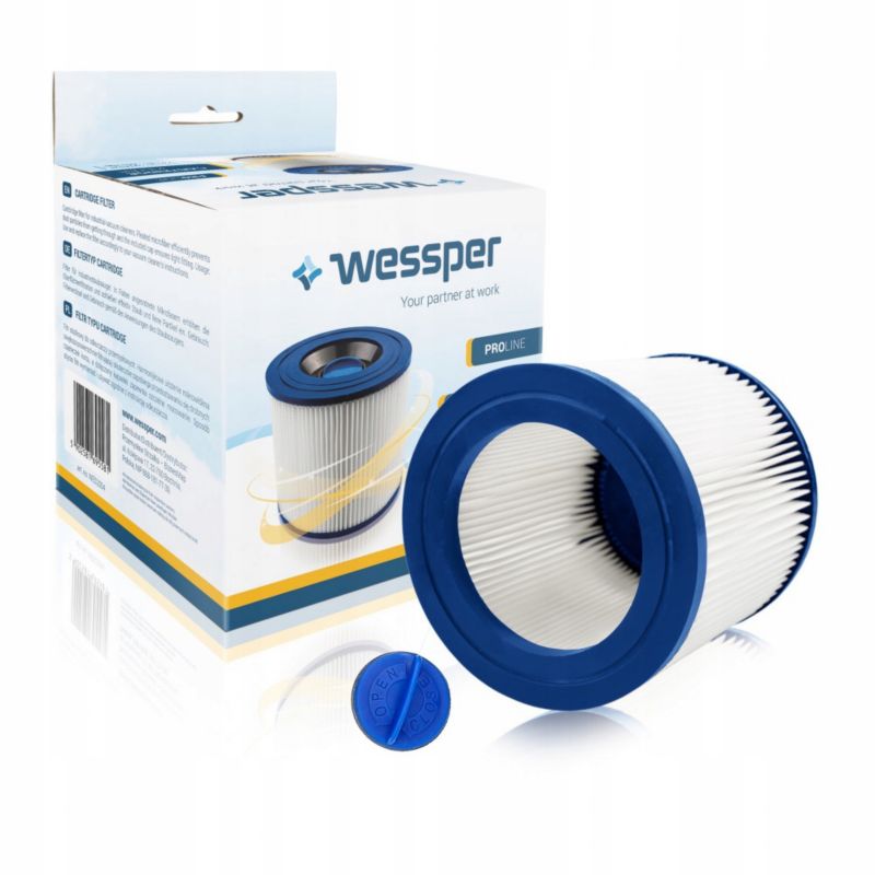 Filtr do odkurzacza, Wessper, zamiennik do Karcher SE WD MT, zmywalny, stożkowy, EPA, 1szt