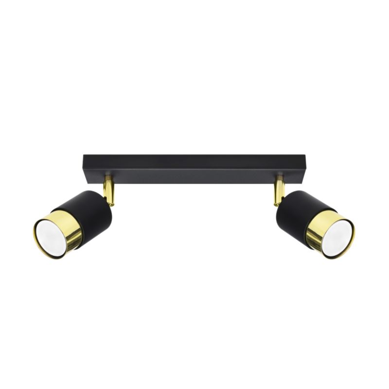 Plafon Sollux Lighting NERO 2 czarny/złoty 1 szt.