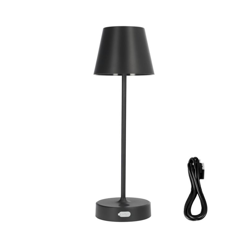 Lampka stołowa Edo Neli 2,7W LED czarna, z akumulatorem 2200mAh, IP54, barwa ciepła 200lm, 33cm, EDO777641 1 szt.