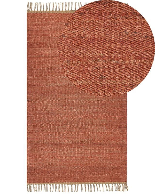 Dywan z juty 80 x 150 cm czerwony Lunia 1 szt.