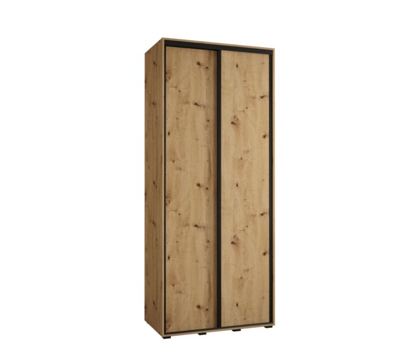 Szafa przesuwna Abiks DAVOS 1 wysoka szer.110cm artisan/artisan/czarny 1szt.