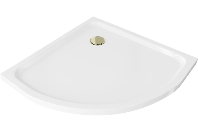 Brodzik półokrągły Mexen Flat biały 80x80 cm 41108080G 1 szt.