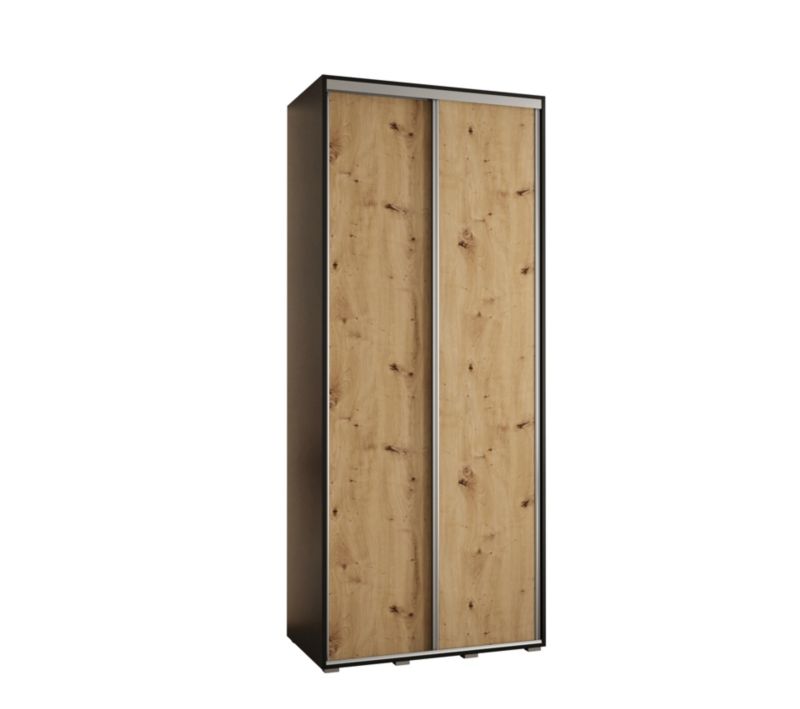 Szafa przesuwna Abiks DAVOS 1 wysoka szer.110cm czarny/artisan/srebrny 1szt.