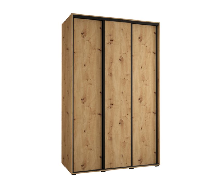 Szafa przesuwna Abiks DAVOS 1 wysoka szer.150cm artisan/artisan/czarny 1szt.