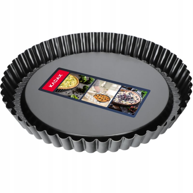 Forma Do Pieczenia KADAX Blacha Okrągła Tarty Ciast 30cm Czarny 1 szt.