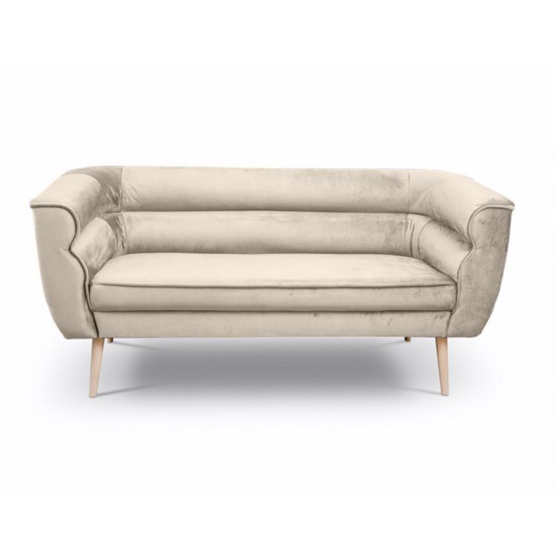 Sofa trzyosobowa Bettso Maro na drewnianych nogach w stylu skandynawskim beżowy 1szt.