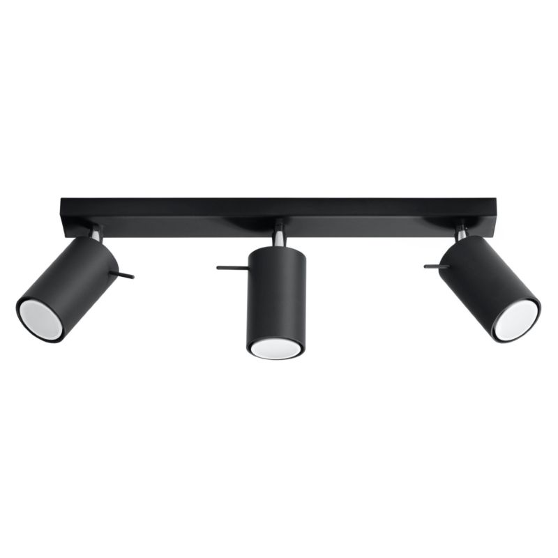 Plafon Sollux Lighting RING 3L czarny 1 szt.