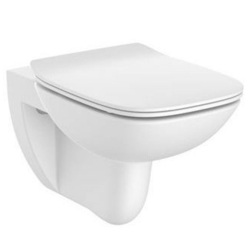 Miska podwieszana WC Rocca Debba Rimless Square z deską wolnoopadającą slim 1 kpl.