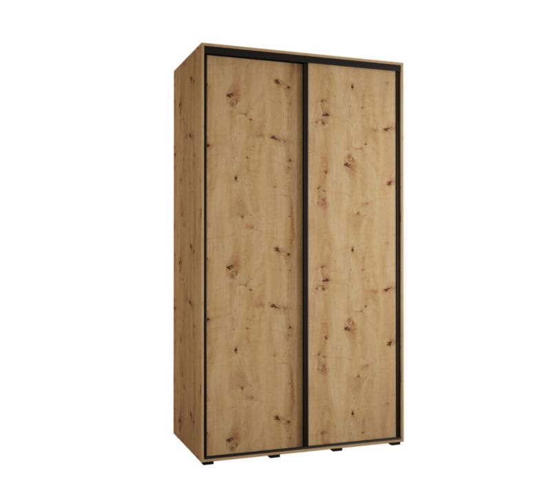 Szafa przesuwna Abiks DAVOS 1 wysoka szer.140cm artisan/artisan/czarny 1szt.