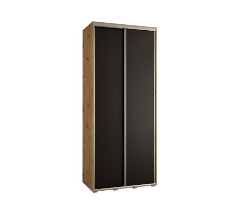 Szafa przesuwna Abiks DAVOS 1 wysoka szer.110cm artisan/czarny/srebrny 1szt.