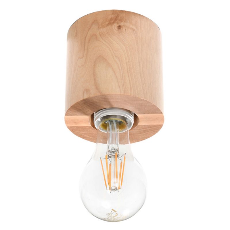 Plafon Sollux Lighting SALGADO naturalne drewno 1 szt.