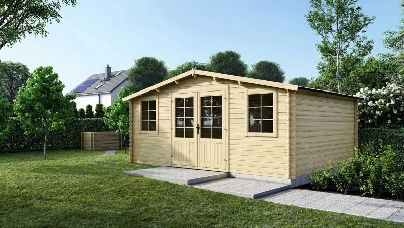 Drewniany domek ogrodowy 25 m2 - 5x5 m - 40 mm - DOM612 - Alatanka