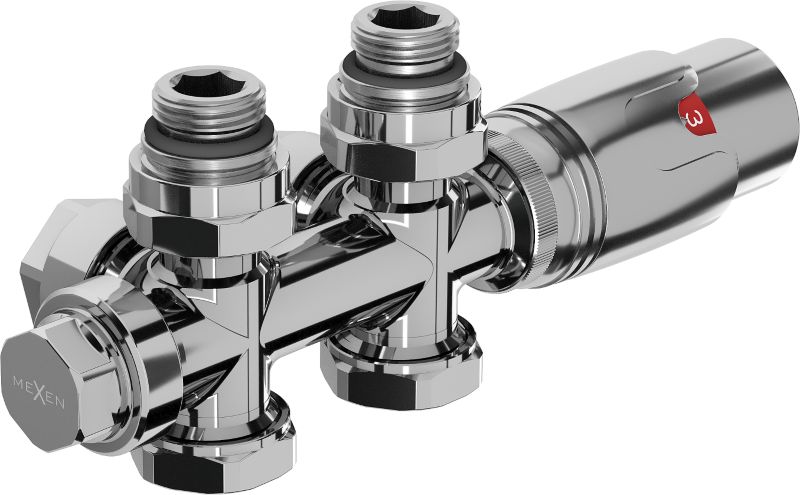Zestaw termostatyczny prosty/kątowy Mexen G00 chrom W908-900-01 1 szt.